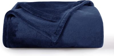 Fleece Deken - Zachte Plaid - Gezelligheid Thuis - Premium Fleece - 130x150 cm - Marineblauw