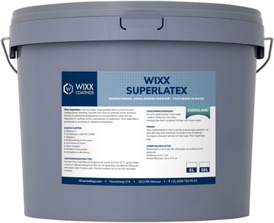 Wixx Superlatex Zijdeglans - 10L - RAL 9010 Zuiverwit
