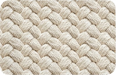 Badmat 60x40 cm - Antislip - Touw - Gebreid - Beige - Badmatten voor badkamer - Badkamermat - Douchemat - Badkamer mat