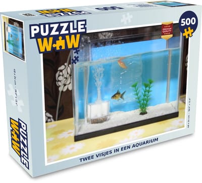 Puzzel Twee visjes in een aquarium - Legpuzzel - Puzzel 500 stukjes