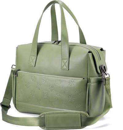 Brisby Venezia Slijtvaste Weekendtas - Schoudertas - Reistas - Handbagage - incl. ophanghaken - PU Leer - Groen