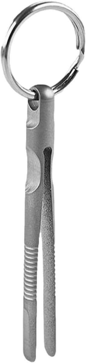 Precisie Pincet - Titanium Tang - Outdoor Activiteiten - Lichtgewicht Ontwerp - 59 mm Lengte - Titanium Kleur