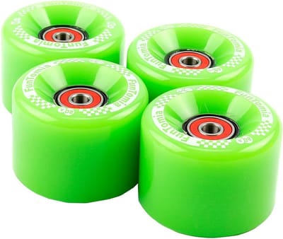 Set van 4 Grote Longboard Skateboard Wielen 65mm 80A met ABEC-9 Kogellagers en Spacers