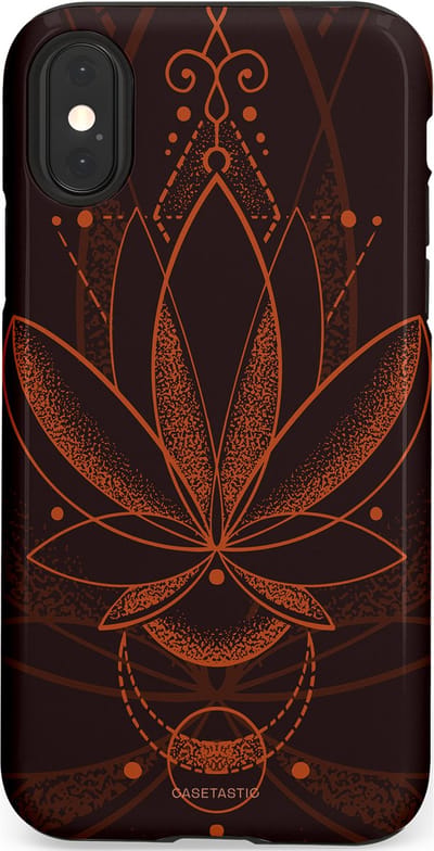 Casetastic Hoesje Geschikt voor Apple iPhone X/Xs - Stijlvolle Beschermende Duo-layer Case - Lotus Groei
