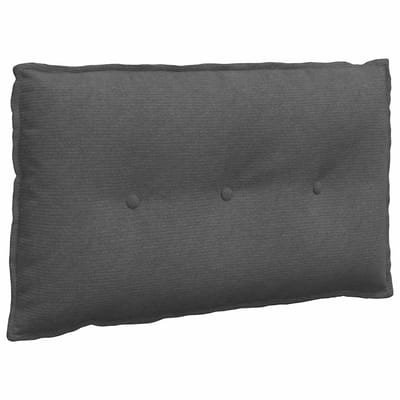 vidaXL - Rugkussen - Donkergrijs - 80 - x - 50 - cm - Corduroy - stof