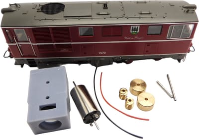 micromotor HSR006C motor ombouwset voor Roco ÖBB Rh 2095, DR V 60 K, NÖVOG V 10, u.a.