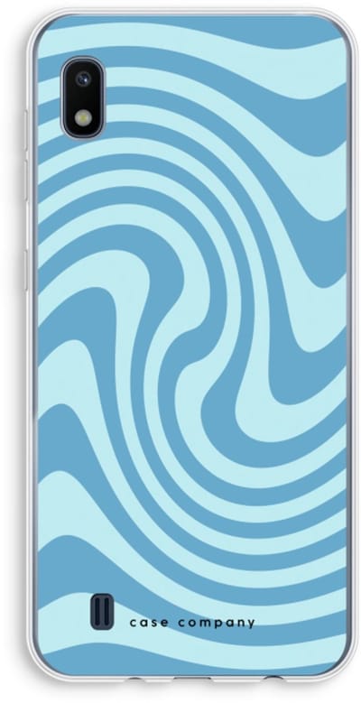 Case Company® - Hoesje geschikt voor Samsung Galaxy A10 hoesje - Swirl Blauw - Soft Cover Telefoonhoesje - Bescherming aan alle Kanten en Schermrand