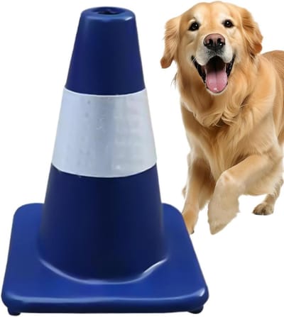 Hondentoilet Plaspaal - Trainingskolom Puppy - Binnen Zindelijkheid - Verticale Urinegeleiding - 30x20x20cm - Blauw
