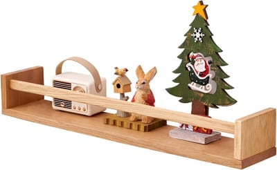 Wandplanken, 40 cm Eiken Drijvende Plank Wandplank Drijvende Massief Houten Boekenplank voor Tijdschrift Kinderkamer Woonkamer Badkamer Slaapkamer Decor Keuken Kruidenrek