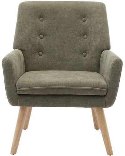 Vente-unique Fauteuil van groene stof SERINO