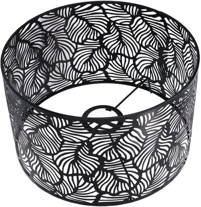 Stijlvolle zwarte tafellampenkap van metaal, 16 cm hoog en 25 cm diameter voor E27 fitting, perfect voor elke kamer