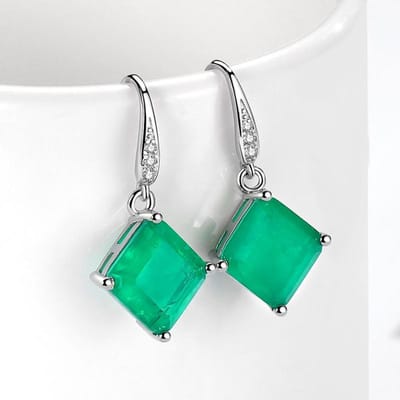 Sterling Prachtige Hangende Oorbellen voor Vrouwen Elegante Paraiba Toermalijn Verloving Bruiloft Statement Dames Sieraden