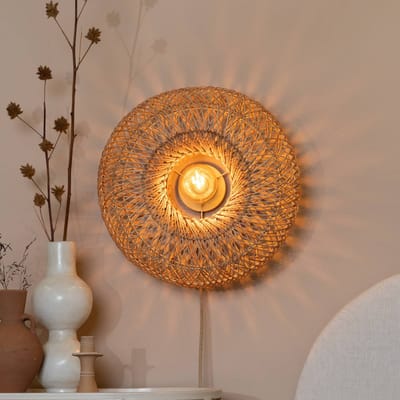 GOOD&MOJO Wandlamp Arizona - Naturel - Ø50cm - Binnen Bohemian