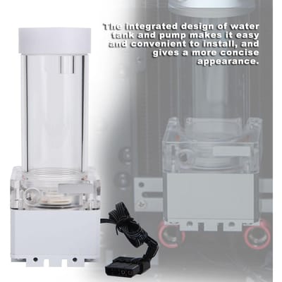 Pompe à eau pour ordinateur 800LH, 4 mètres de hauteur, dissipation rapide de la chaleur, 6,69 pouces, blanche blanc