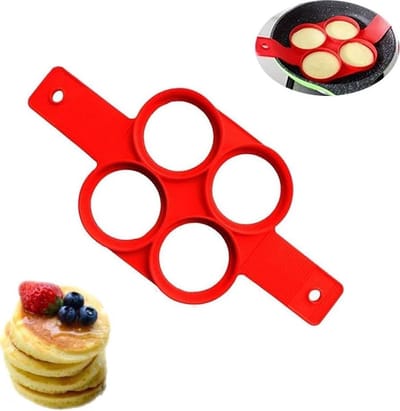 Bakvorm pan - Bakring rond - Pannenkoek vorm - Eiervorm - Pancakes - Ei vorm cirkel - Gebakken ei - Poffertjes - Egg ring - Pannenkoeken vorm - Circle shaped mold - Siliconen - Perfecte vorm - Jonyx
