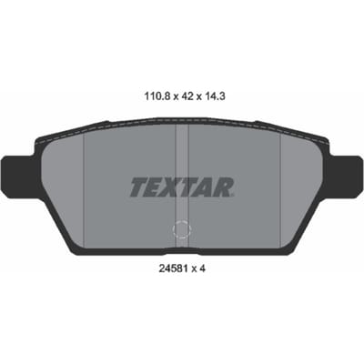 Remblokset TEXTAR 2458102, achter