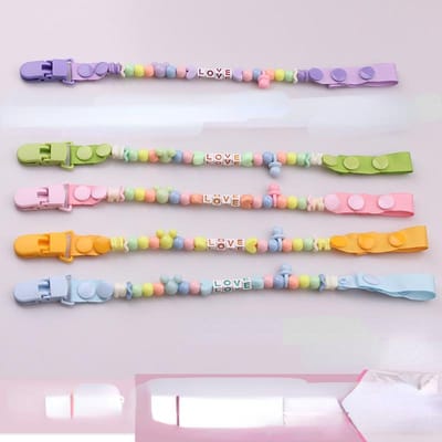 Baby Fopspeen Lijn Pasgeborenen Kralen Fopspeen Tepelketting Pasgeboren Baby Fopspeen Anti-verlies Fopspenen Clips voor Bijtring Tepelverzorging