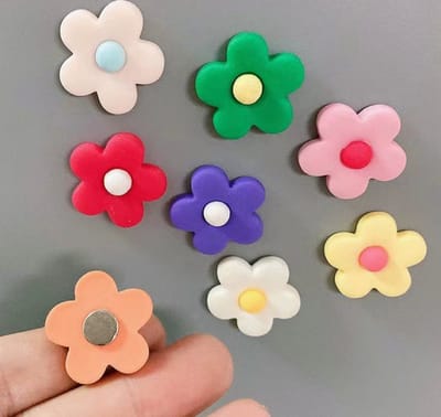 TLVX 8 stuks Bloemen Magneten 3D - Leuke Koelkastmagneten - Foto magneet - Whiteboard - Speel- en Leer Magneten - Notitie - Memo bord - Kantoor - Schoolbord - Magnetisch - Gekleurde Magneetjes