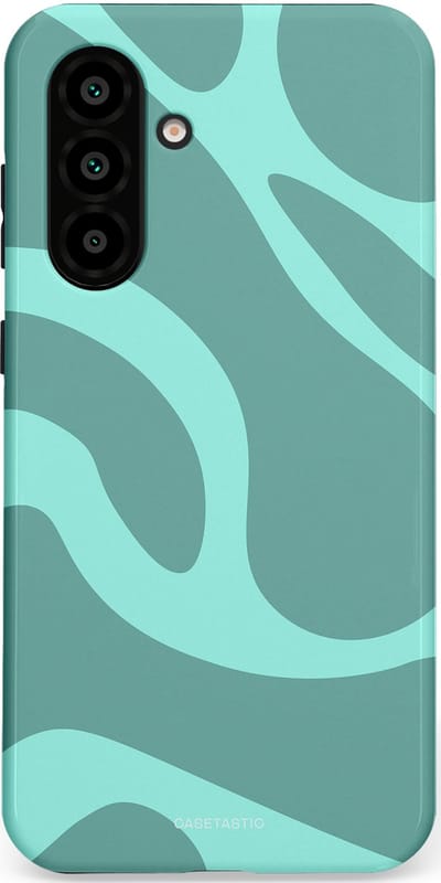 Casetastic Hoesje Geschikt voor Samsung A56 / A36 - Stijlvolle Beschermende Duo-layer Case - Aqua Golven