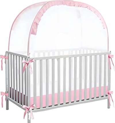 Wieg Tent - Baby Hemel - Veilige Slaap - Ademend Luchtstroomdesign - 110 x 65 cm - Roze