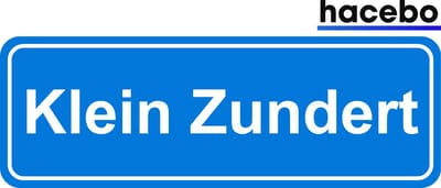Hacebo - Plaatsnaam Sticker - 29x10 CM - Klein Zundert sticker - Verkeersborden sticker - grappige cadeaus - Klein Zundert