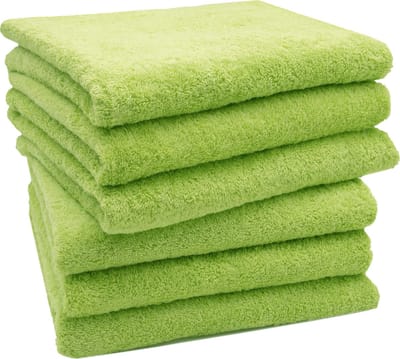Dailygoods- Handdoeken Set - 6 Stuks - Katoen 50x100 cm - Wasbaar tot 95°C - Groene Kleur - Hoogwaardige Kwaliteit - Badhanddoeken