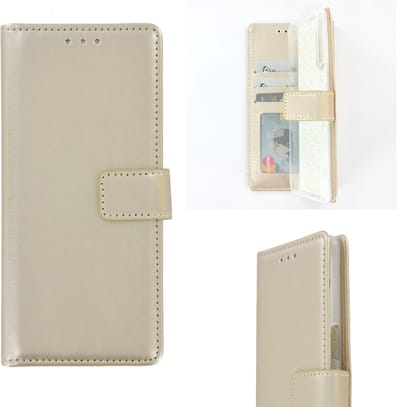 Pearlycase Hoes Wallet Book Case Goud Geschikt voor Sony Xperia 5