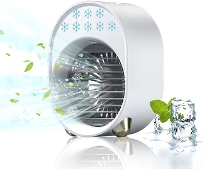Luchtkoeler met verdampingskoeling, mini-ventilator, airconditioning