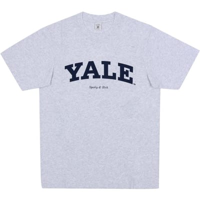 Sportief   Rijk Unisex Korte Mouw T-shirt Heather Grijs Yale To043611678bl106 TO043611678BL106 HEATHER GRAY (L) blue