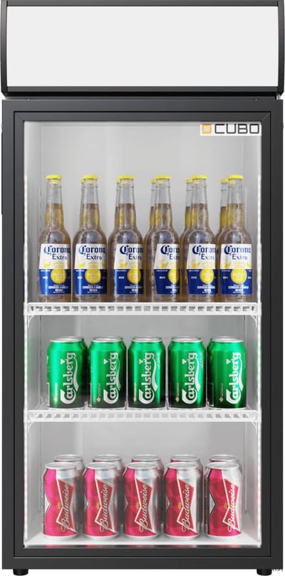 Tafelmodel Barkoelkast 84L - 1 Scharnierende Glazen Deur - Energiezuinig - CS-80H-EE