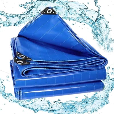 Waterdicht Dekzeil - Grondzeil Luifel - Bouw Tuin - Scheurbestendig PVC - 0.5x24 m - Blauw