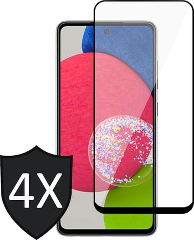 Screenprotector geschikt voor Samsung Galaxy A52s - Tempered Glass Full Screen Protector - 4 Stuks