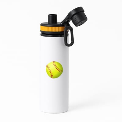 Hacebo® - Honkballer waterfles met draaidop oranje - Honkbal - Honkballers - sport - bal - cadeau - water fles - 850ML