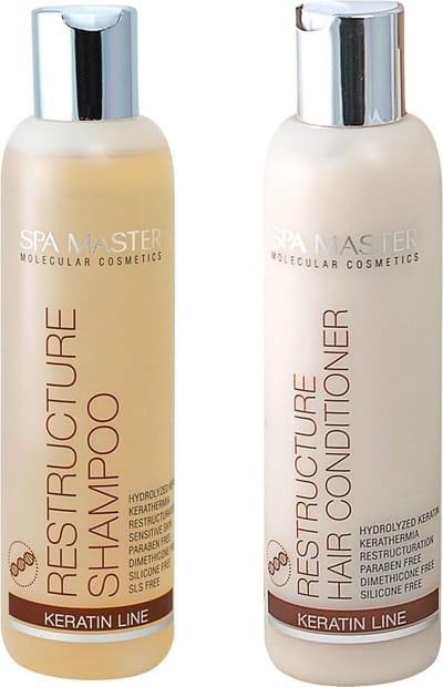 Spa Master Keratine Shampoo + Conditioner Voordeelverpakking – Keratine Behandeling – Herstelt Beschadigd Haar – 2 x 200ml