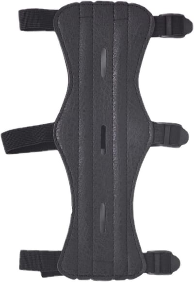 Verstelbare PU Leren Pijlenboog Arm Bescherming met Straps voor Klassieke Boog - Zwart, Comfortabel en Duurzaam