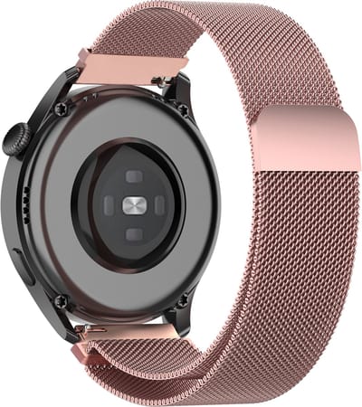 YONO Milanese Bandje 20mm - geschikt voor Samsung Galaxy Watch 7/6/5/Classic - Garmin Vivoactive 6/5 - Huawei Smartwatch - Roze