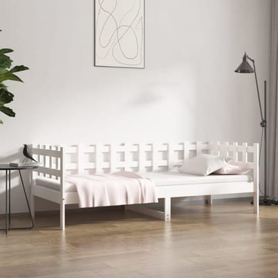 vidaXL - Slaapbank - zonder - matras - 80x200 - cm - massief - grenenhout - wit