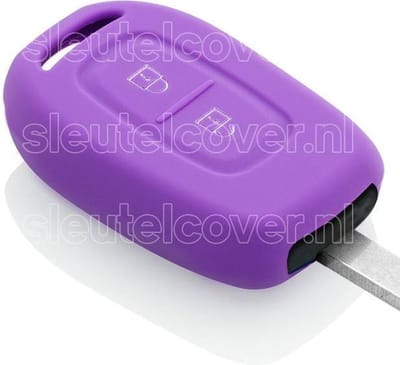 Autosleutel Hoesje geschikt voor Dacia - SleutelCover - Silicone Autosleutel Cover - Sleutelhoesje Paars