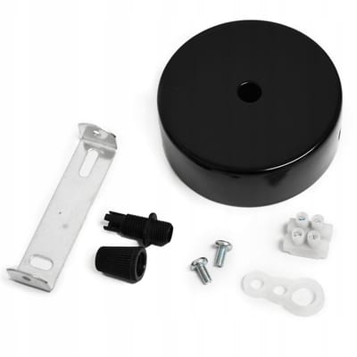 SMX Design - Stalen Plafondrozet - Zwart - 80mm - Inclusief Accessoires