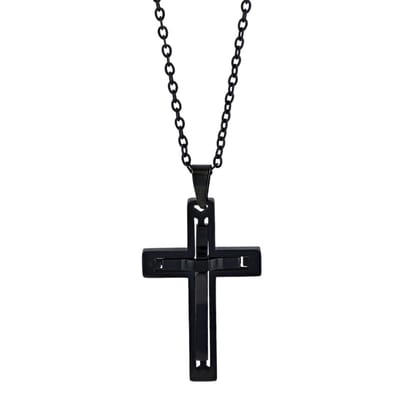 AKZENT Akzent dames ketting met hanger Devin ankerketting, roestvrij staal, kruishanger, 43 + 5 cm