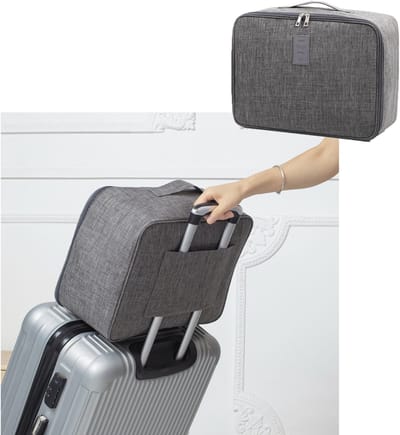 KZQ Reisopbergset packing cubes met mesh organizer voor kleding en toiletartikelen luxe handbagage voor koffer grijs
