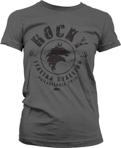 Rocky Dames Tshirt -S- Italian Stallion Grijs