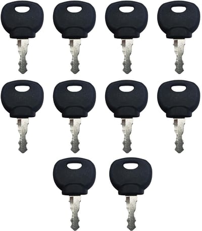 Contactsleutel Set - Universele Sleutels - Machine Starten - 10 Stuks Pakket - 5.5 x 3.2 cm