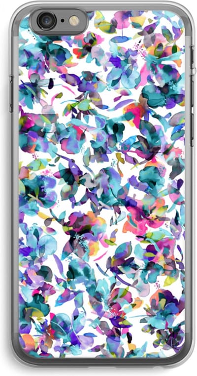 Case Company® - Hoesje geschikt voor iPhone 6 PLUS / 6S PLUS hoesje - Hibiscus Flowers - Soft Cover Telefoonhoesje - Bescherming aan alle Kanten en Schermrand
