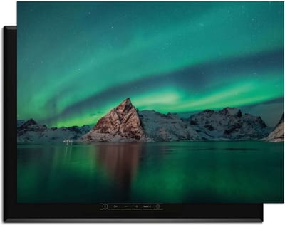 KitchenArt - Arctic Aurora – Inductie Beschermer - 78x52 cm - Kookplaat Beschermer - Luxe Afdekplaat Inductieplaat - Anti-slip & Oprolbaar - Beschermmat Inductiekookplaat