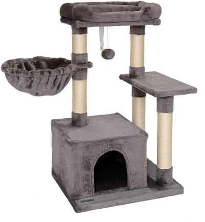 Krabboom klimboom krabpaal kattenboom hoogte 85 cm Donkergrijs
