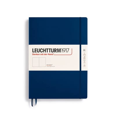 Notitieboek Master A4+ Hardcover Genummerde Pagina's Blauw