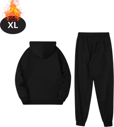 Nivard Joggingpak - Huispak - Volwassenen - Trainingspak - Comfortabel - Joggingsbroek - Tracksuit - Heren - Paris - Zwart - XL