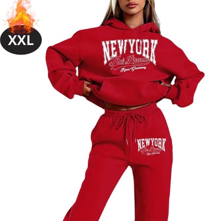 Nivard Joggingpak - Huispak - Volwassenen - Trainingspak - Comfortabel - Joggingsbroek - Tracksuit - Dames - Rood - XXL