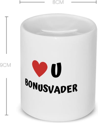 Akyol - love u bonusvader Spaarpot - Papa - de liefste bonusvader - vader cadeautjes - vaderdag - verjaardag - geschenk - kado - 350 ML inhoud